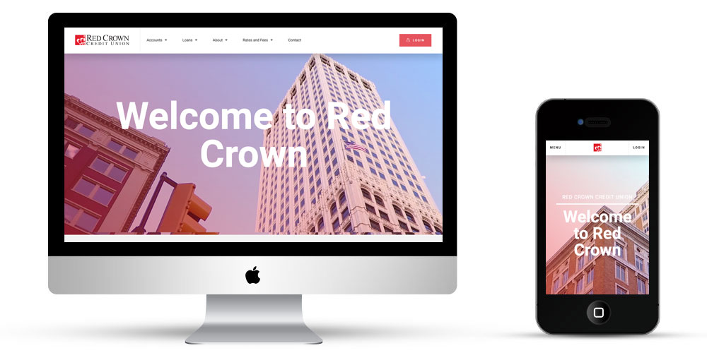 Red Crown Credit Union website screenshots